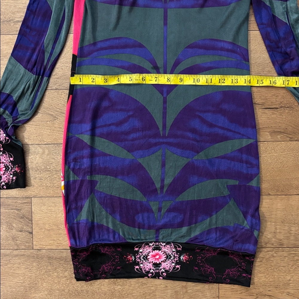 Custo Barcelona Vanity Size 1 Dress Biker Chick Abstract Art Vintage Colorful - Picture 7 of 16